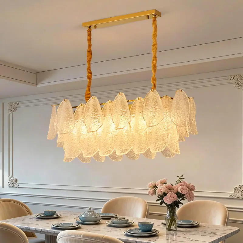Luxury Iron Glass Dining Led Pendant Lamp Hotel Living Room Restaurant Banquet Hall Decor Modern Ceiling Chandelier Ligh — view 1