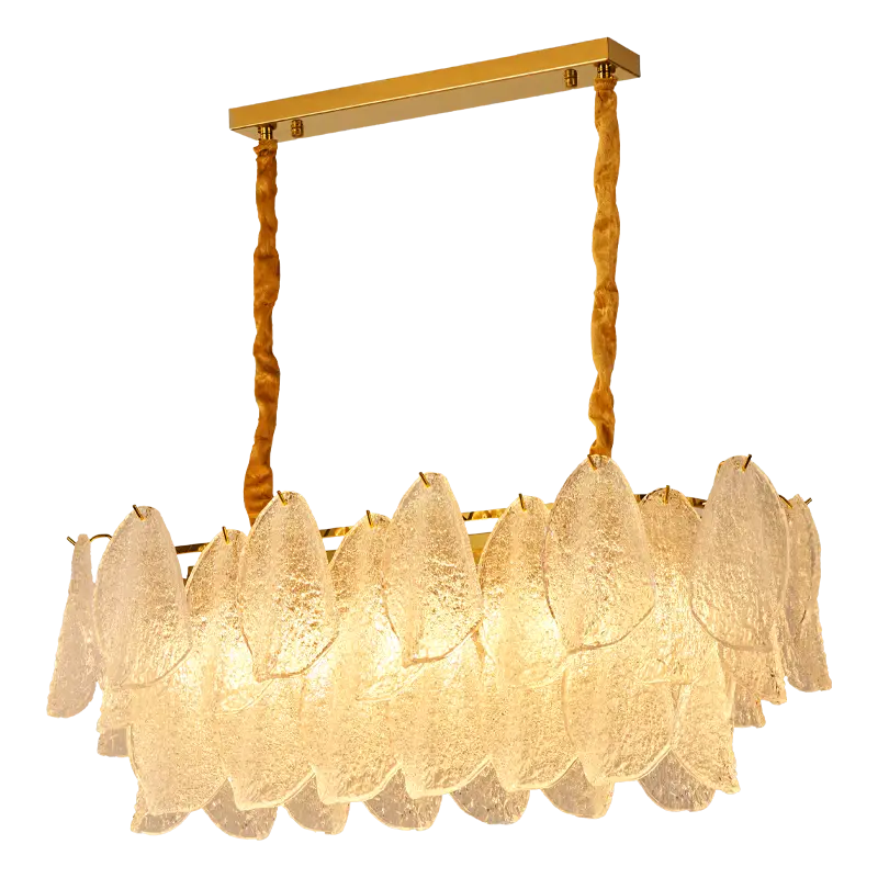 Luxury Iron Glass Dining Led Pendant Lamp Hotel Living Room Restaurant Banquet Hall Decor Modern Ceiling Chandelier Ligh — view 2