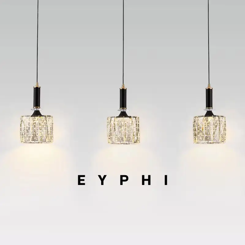 Modern Long Island Led Luxury Villa Dining Iron Crystal Ceiling Chandelier Light Home Office Hotel Lobby Bar Pendant Mid — view 4