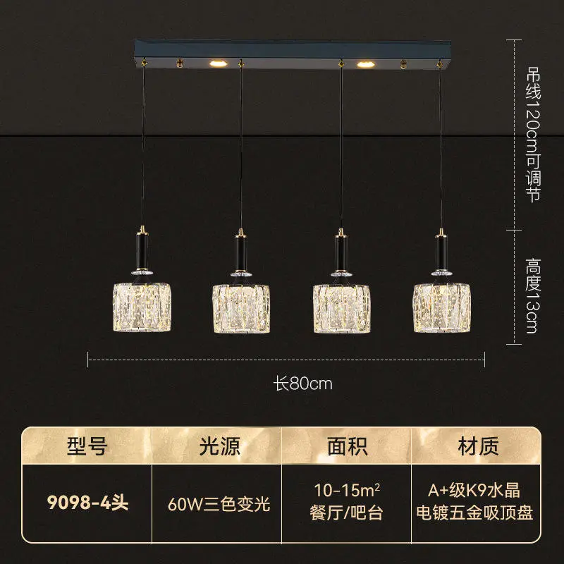 Modern Long Island Led Luxury Villa Dining Iron Crystal Ceiling Chandelier Light Home Office Hotel Lobby Bar Pendant Mid — view 5