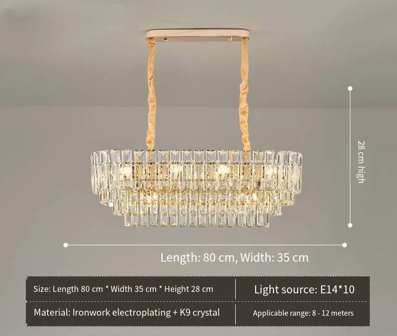 Modern Luxury Minimalist Gold Crystal Chandelier Pendant Lamp LED 2-Year Warranty for Restaurant Wedding Banquet Hall Vi — view 4