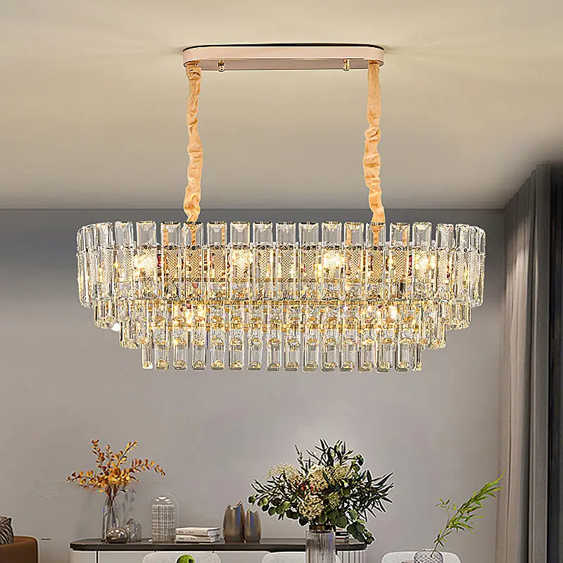 Modern Luxury Minimalist Gold Crystal Chandelier Pendant Lamp LED 2-Year Warranty for Restaurant Wedding Banquet Hall Vi — view 5