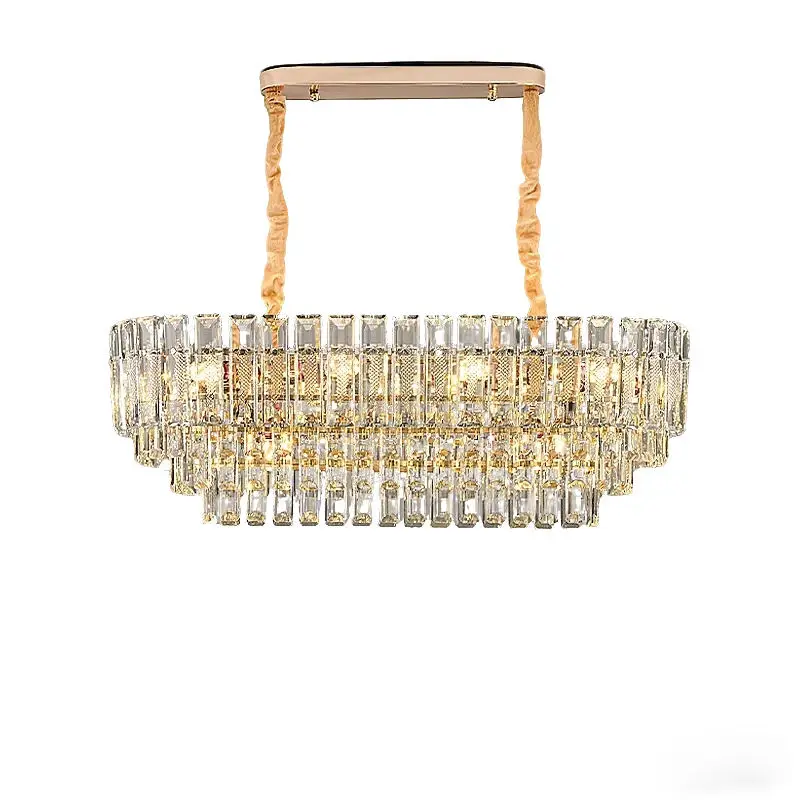 Modern Luxury Minimalist Gold Crystal Chandelier Pendant Lamp LED 2-Year Warranty for Restaurant Wedding Banquet Hall Vi — view 6