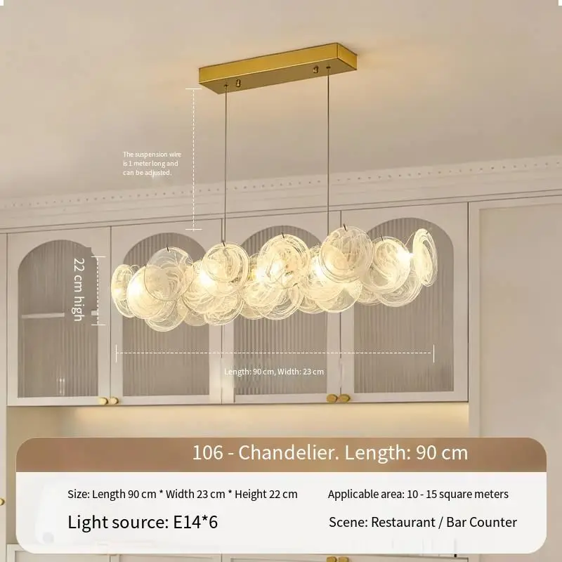 Luxury Glass Modern Pendant Light Chandelier Lamp for Wedding Banquet Hall Home Decor Indoor for Bar Hotel Lobby Hanging — view 3