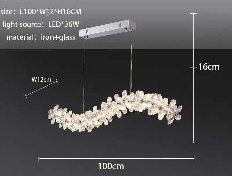 Home Island Light Decor Luxury Glass LED Villa Chandelier Light Dimmable Iron Ceiling Modern Pendant Lamp for Hotel Lobb — view 3