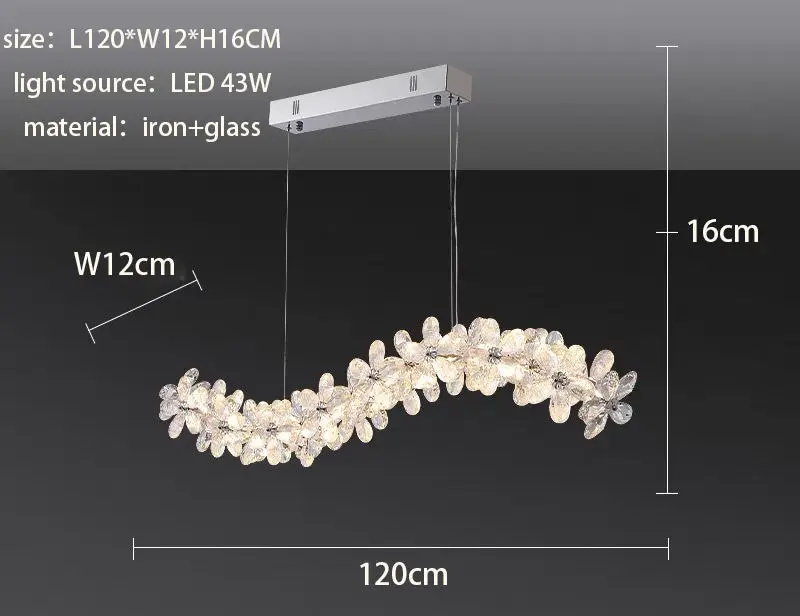Home Island Light Decor Luxury Glass LED Villa Chandelier Light Dimmable Iron Ceiling Modern Pendant Lamp for Hotel Lobb — view 4