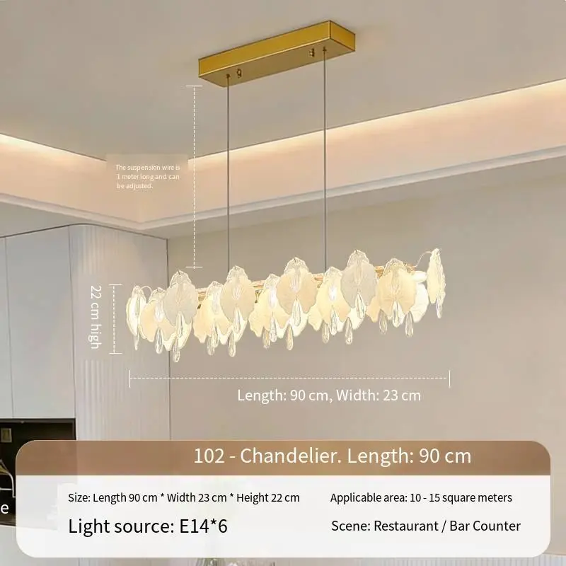 Luxury Glass Bar Counter Hotel Restaurant Hanging Lamp Chandelier Lamp for Wedding Banquet Hall Home Decor Modern Pendan — view 2