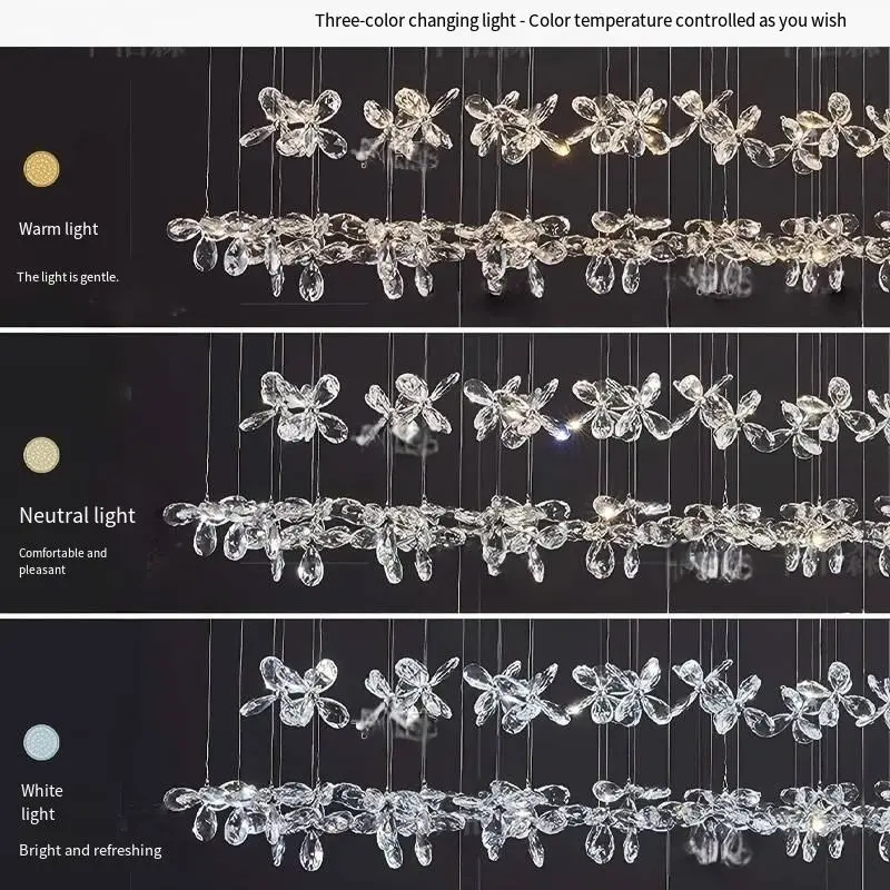 Wedding Banquet Hall Luxury Crystal LED Pendant Lamp for Dining Home Restaurant Decor Stainless Steel Modern Chandelier — view 3