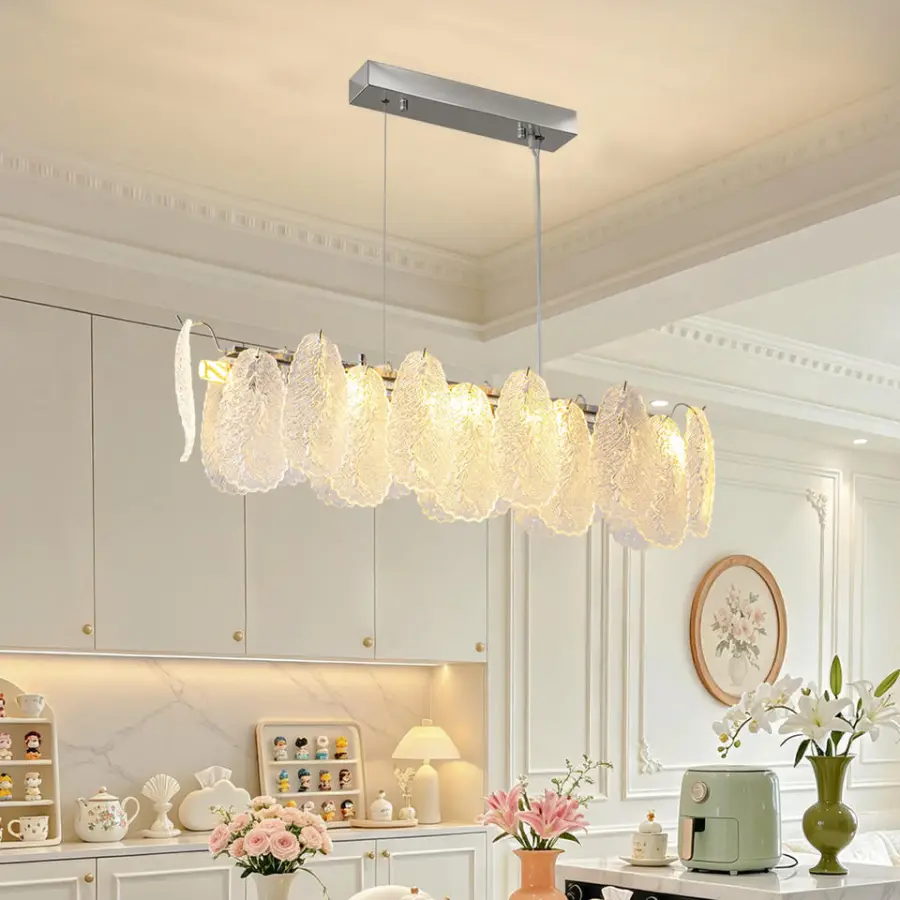 Luxury French Home Decor Pendant Light Led Glass Iron Modern Hotel Banquet Lobby LivingRoom Bedroom Ceiling Chandelier L — view 6