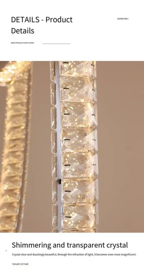 Luxury Led Stair Crystal Chandelier Light Villa Duplex Living Room Loft Apartment Hotel Banquet Hall Hollow Ceiling Pend — view 5