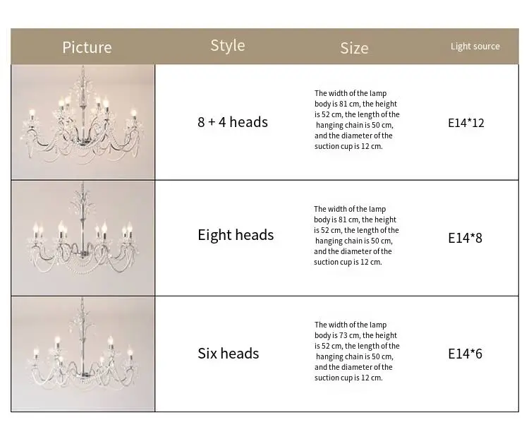 French Luxury Home Bedroom Livingroom Furniture Middle Pendant Lamp Decor Dining Hotel Chandelier Light Adjustable Heigh — view 5