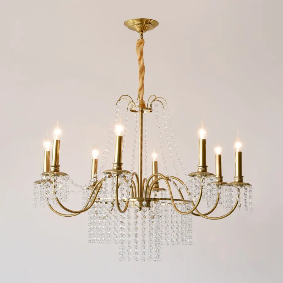 Modern Luxury French Crystal Villa Home Decor Chandelier Lamp Living Room Bedroom Hotel Wedding Banquet Hall Pendant Lig — view 2