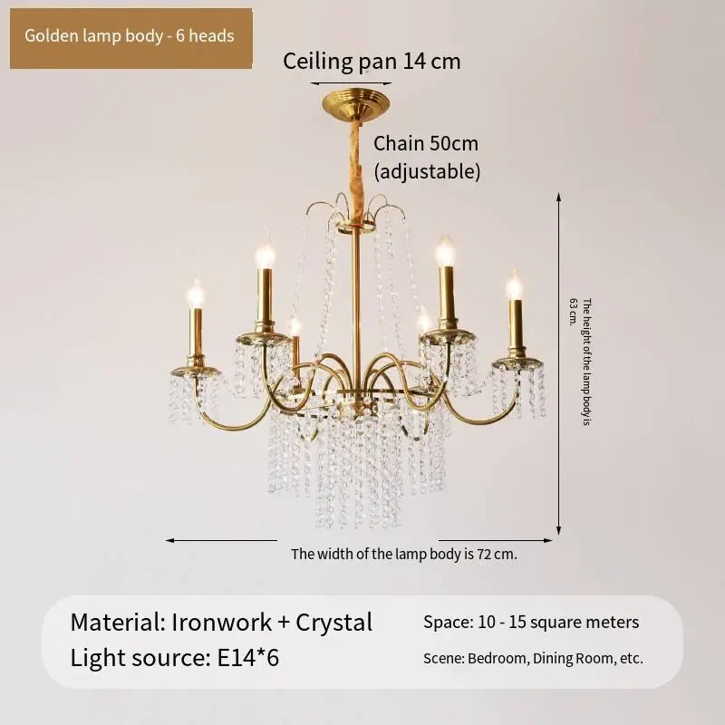 Modern Luxury French Crystal Villa Home Decor Chandelier Lamp Living Room Bedroom Hotel Wedding Banquet Hall Pendant Lig — view 3