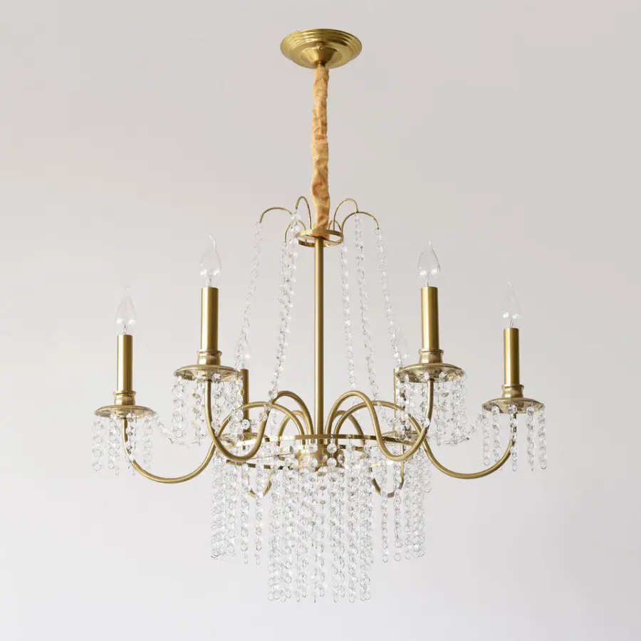 Modern Luxury French Crystal Villa Home Decor Chandelier Lamp Living Room Bedroom Hotel Wedding Banquet Hall Pendant Lig — view 5
