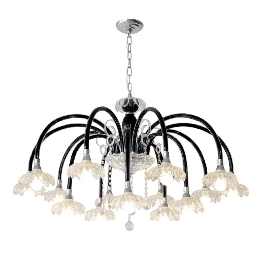 Modern Luxury French Iron Glass Villa Home Decor Chandelier Light Living Room Bedroom Dining Hotel Banquet Hall Pendant — view 5