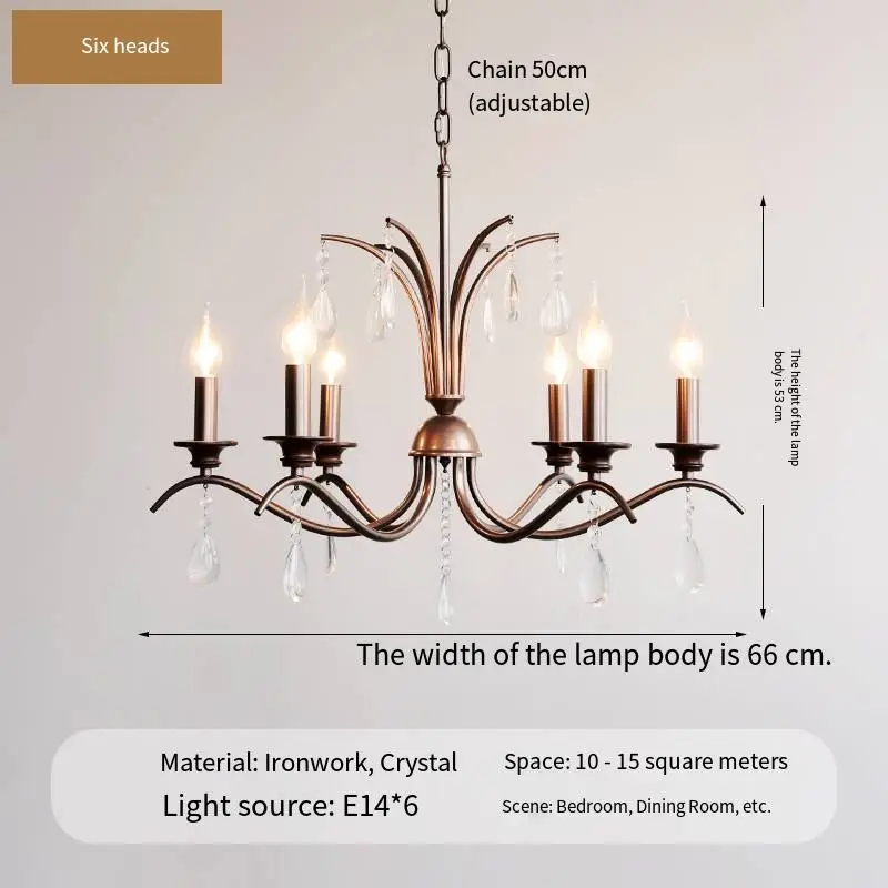 Wedding Banquet Hall Iron Crystal Hanging Light LED Adjustable Height Dimmable Home Fixture Pendant Lamp Hotel Chandelie — view 4