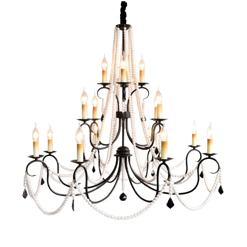 Wedding Banquet Luxury Crystal Pendant Lamp Villa Inspired Candle Chandelier Light for Restaurant Hotel Princess Room — view 2