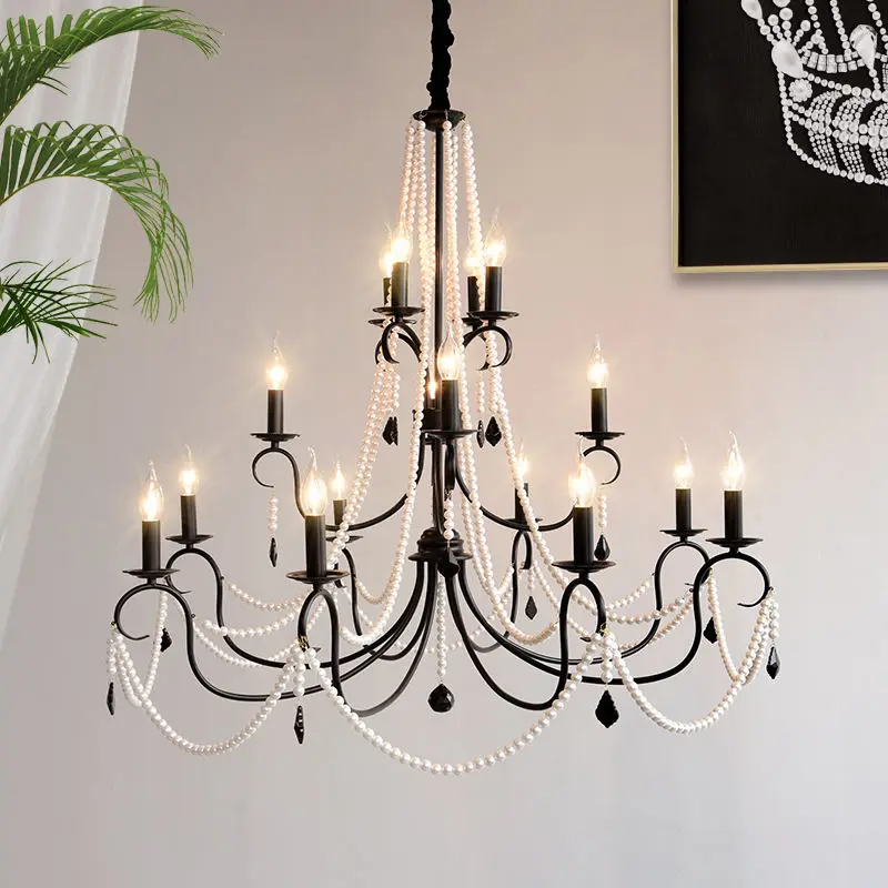 Wedding Banquet Luxury Crystal Pendant Lamp Villa Inspired Candle Chandelier Light for Restaurant Hotel Princess Room — view 3