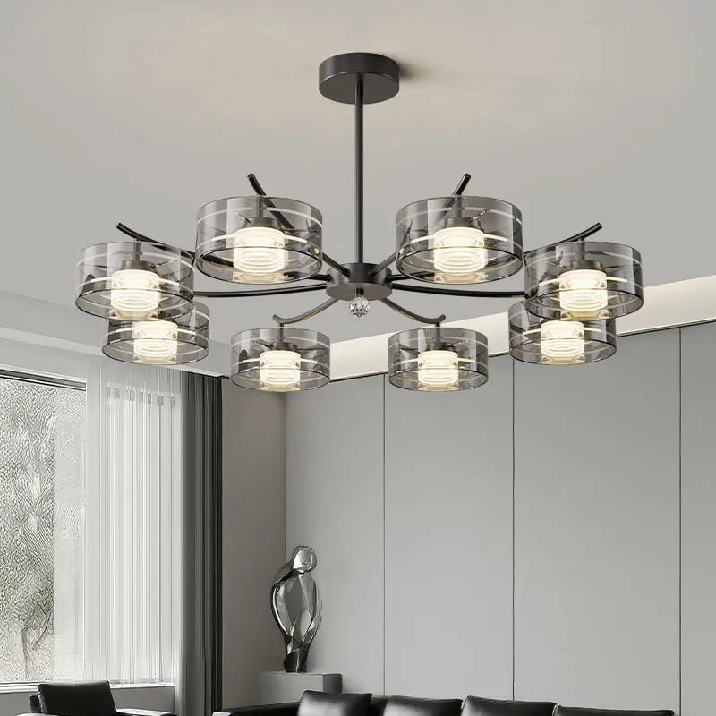 Modern Italian Led Villa Entrance Hall Chandelier Lamp for Home Room Decor Restaurant Wedding Banquet Hall Pendant Light — view 2