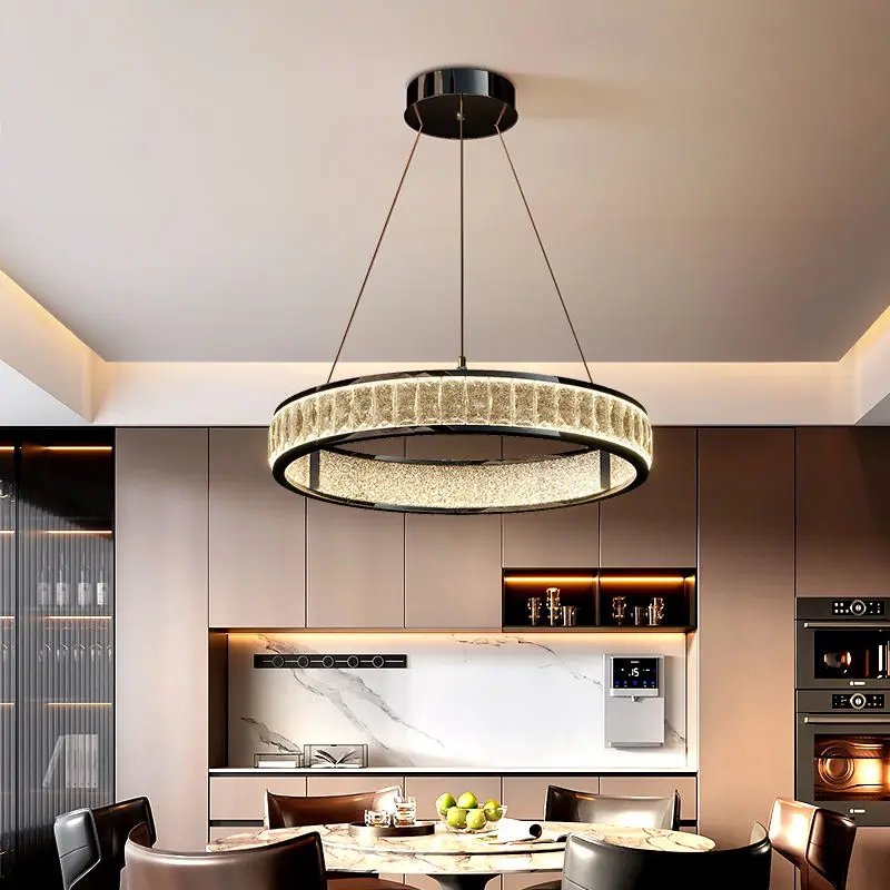 Luxury Classic LED Home Decor Crystal Acrylic Chandelier Lamp for Whole House Villa Living Room Hotel Lobby Modern Penda — view 4