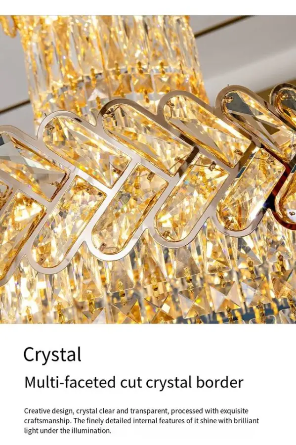 Luxury Large Villa Stair Crystal Chandelier Lamp Banquet Hotel Lobby Hall Livingroom Ceiling Pendant Light Adjustable He — view 6
