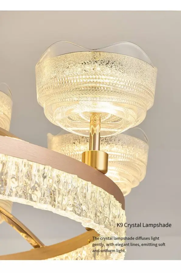 Modern Luxury Iron Crystal Aluminum Acrylic Chandelier Lamp Home LivingRoom Bedroom Decor LED Ceiling Pendant Flush Moun — view 6