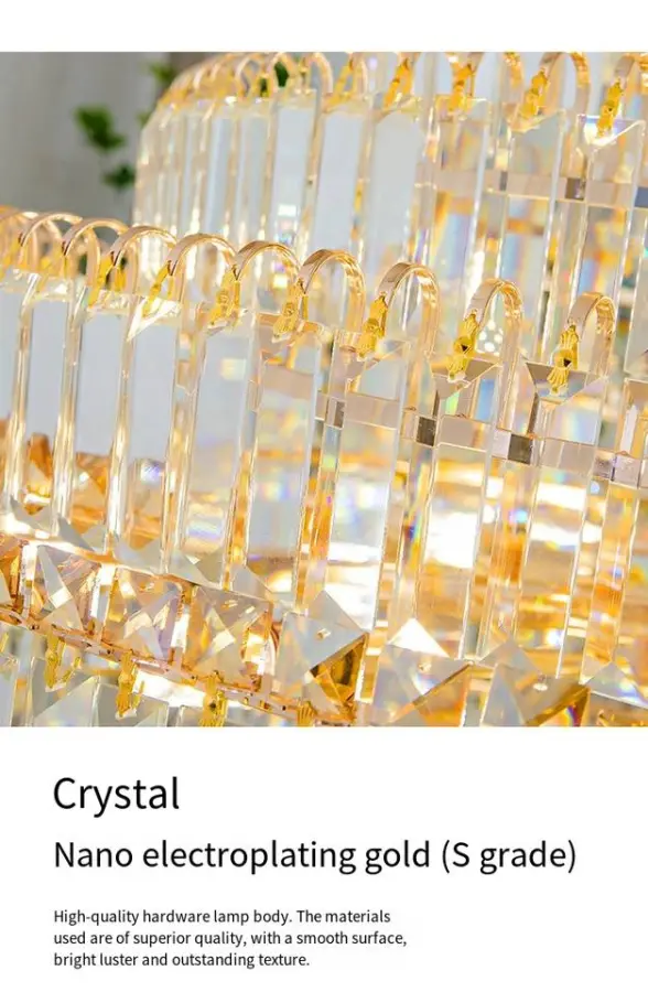 Luxury Large Villa Stair Gold K9 Crystal Banquet Hall Ceiling Chandelier Light for Livingroom Hotel Home Corridor Pendan — view 4