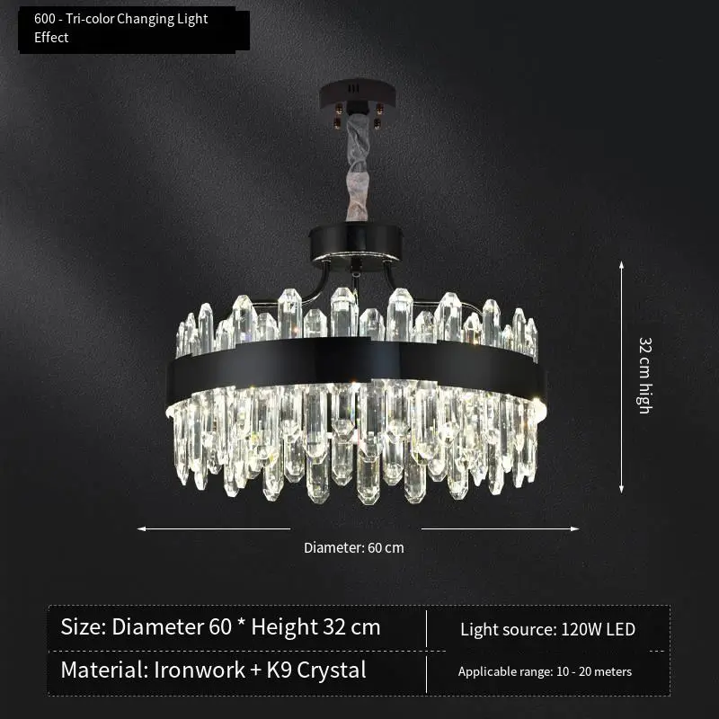 Luxury Modern Crystal Viall Banquet Hall LED Iron Chandelier Hotel Home Decor Adjustable Height Pendant Lamp Middle Dimm — view 2