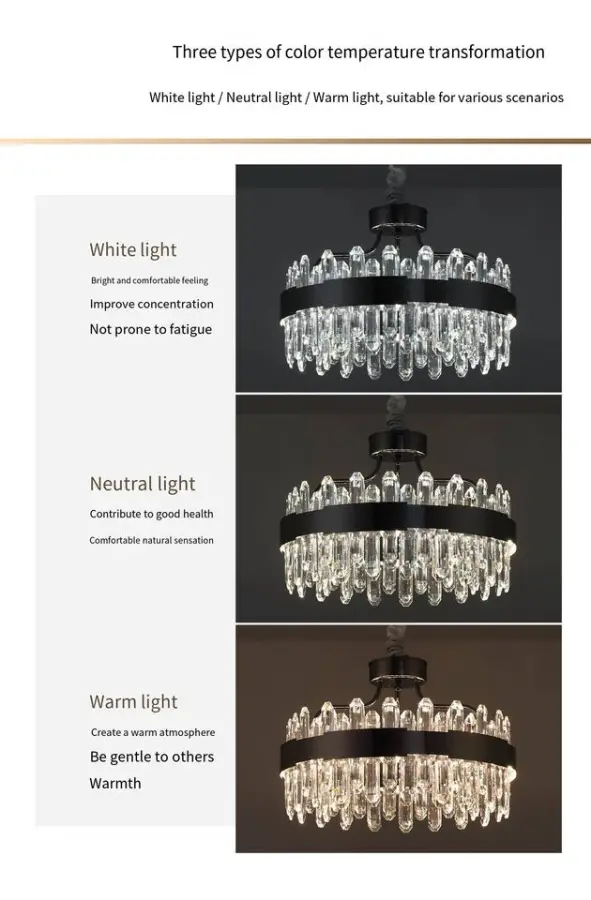 Luxury Modern Crystal Viall Banquet Hall LED Iron Chandelier Hotel Home Decor Adjustable Height Pendant Lamp Middle Dimm — view 5