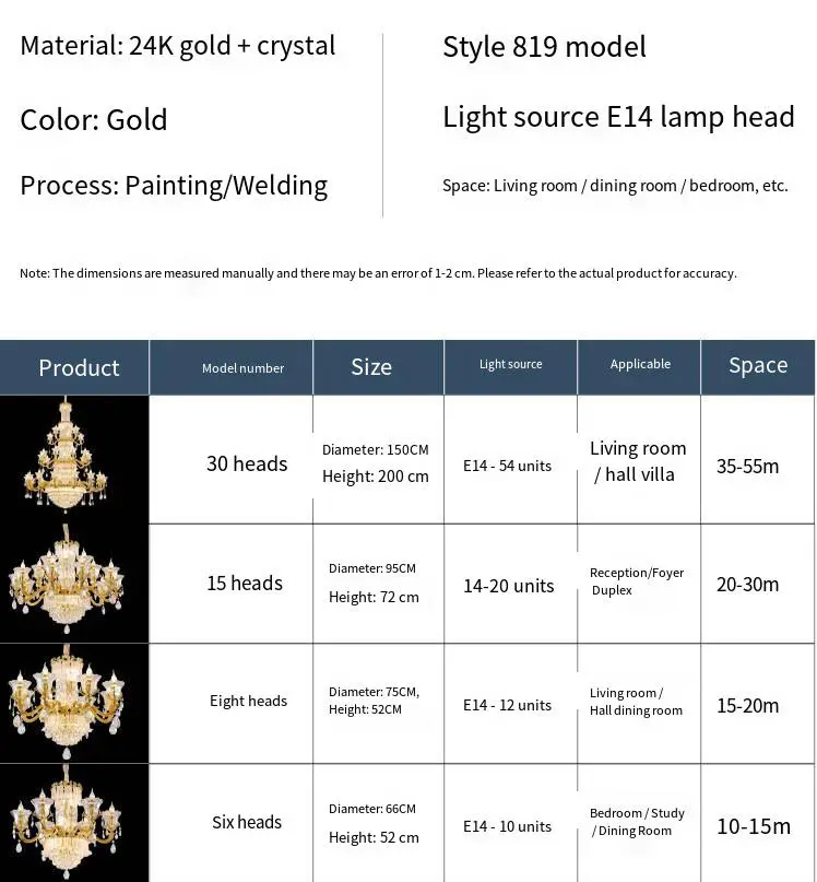 Modern Luxury Crystal Banquet Hall LED Chandelier Light for Home Hotel Decor Adjustable Height Pendant Lamp — view 5