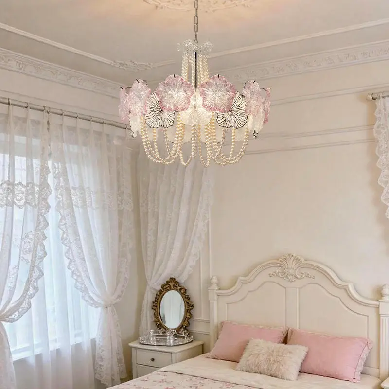 Modern Luxury Adjustable Iron Glass Pendant Lamp Hotel Living Room Bedroom Decor Ceiling Chandelier with LED Dimmable Li — view 2