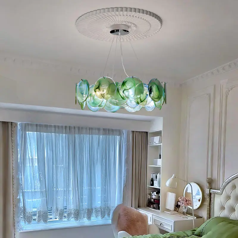 Luxury Iron LED Chandelier Lamp Banquet Hall Villa Bar Home Decor Glass LED Living Room Home Bedroom Ceiling Pendant Lam — view 5