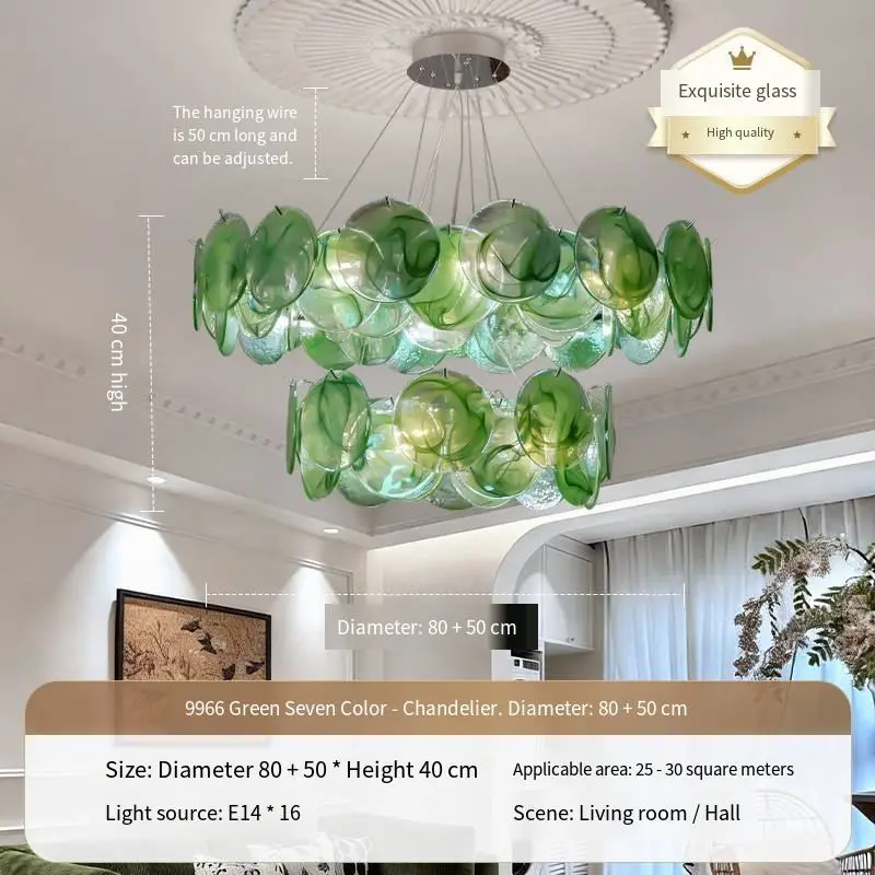 Luxury Chandelier Lamp Modern Livingroom Banquet Hall Villa Bar Whole House Hotel Decor Iron Glass LED Ceiling Pendant L — view 6