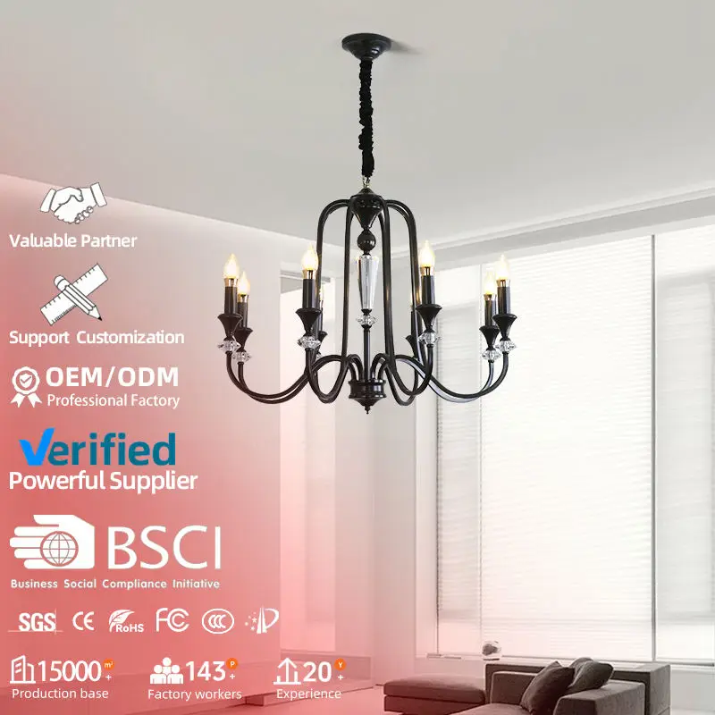Modern Retro Luxury Crystal Chandelier Light for Banquet Hall Villa Copper for Living Dining Bedroom Copper Ceiling Pend — view 2