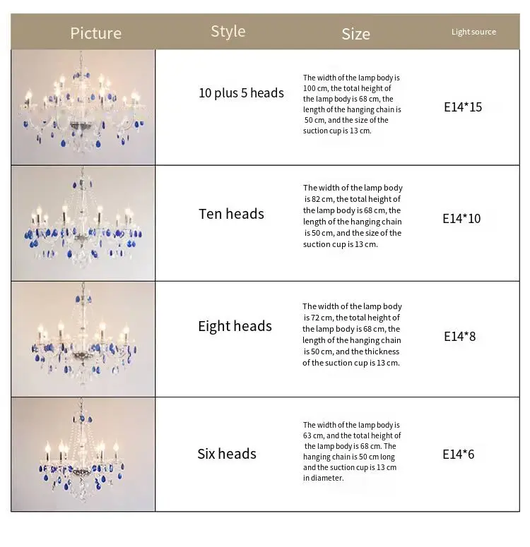 Romantic LED Crystal Home Hotel Villa Decor Chandelier Adjustable Height Wedding Banquet Hall Candle Iron Glass Pendant — view 5