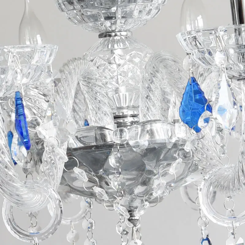 Modern LED Crystal Romantic Wedding Banquet Hall Villa Candle Chandelier Light Middle Dimmable Adjustable Height Pendant — view 5