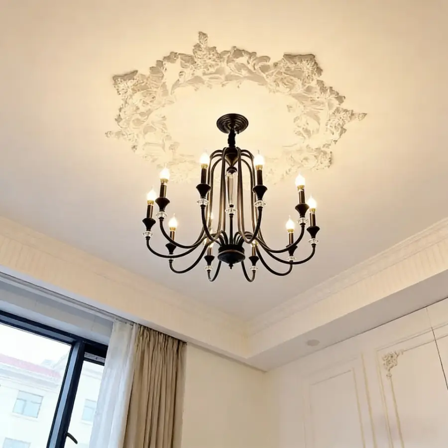 Modern LED Crystal Romantic Wedding Banquet Hall Villa Candle Chandelier Light Middle Dimmable for Home Decor Pendant La — view 4