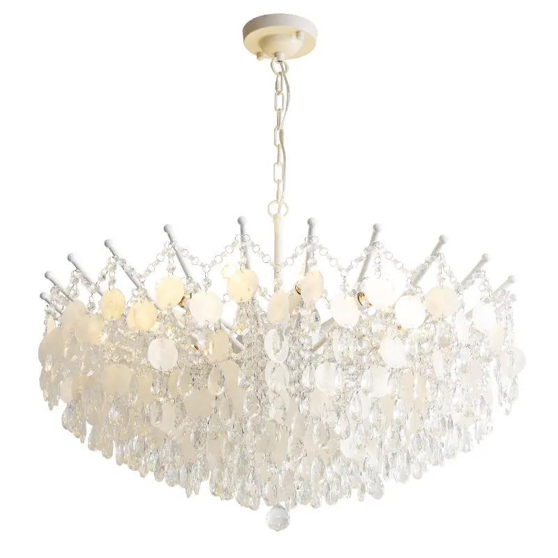 French Iron Pendant Luxury Home Hotel AC Ceiling Light Banquet Hall Decor Iron Crystal Hanging Light Fixtures Chandelier — view 3