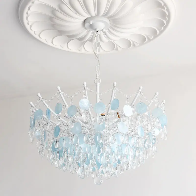 French Iron Middle Luxury Villa Home Chandelier Light Wedding Banquet Hall Crystal for Hotel Decor AC Ceiling Pendant La — view 4