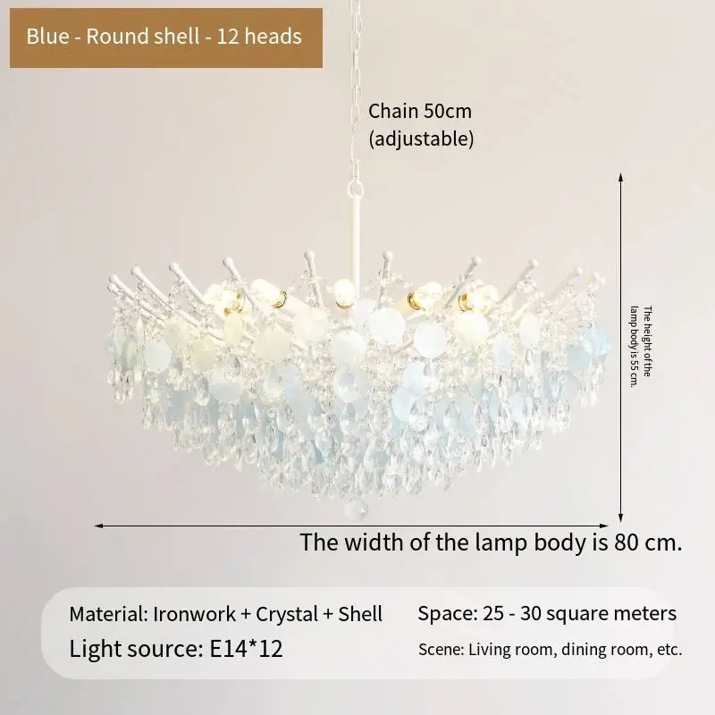French Iron Middle Luxury Villa Home Chandelier Light Wedding Banquet Hall Crystal for Hotel Decor AC Ceiling Pendant La — view 5