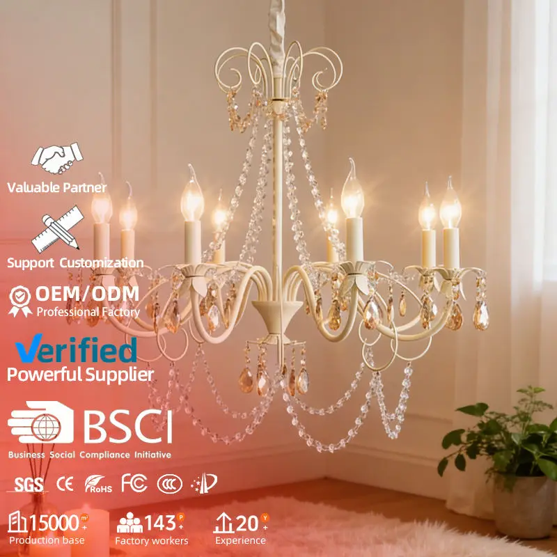 High-End LED Wedding Crystal Pendant Lamp Romantic Candle Hanging Chandelier Banquet Hall Villa Princess Room Adjustable — view 4