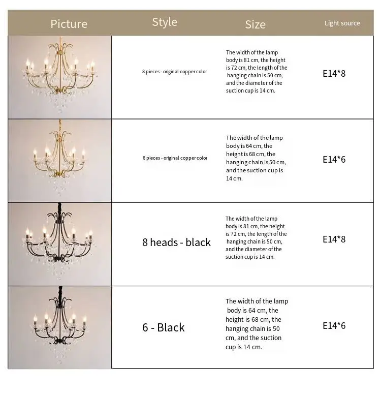 French Adjustable Height Ceiling Chandelier Pendant Lamp Iron Crystal LED Dimmable Romantic Home Decor Living Room Bedro — view 5