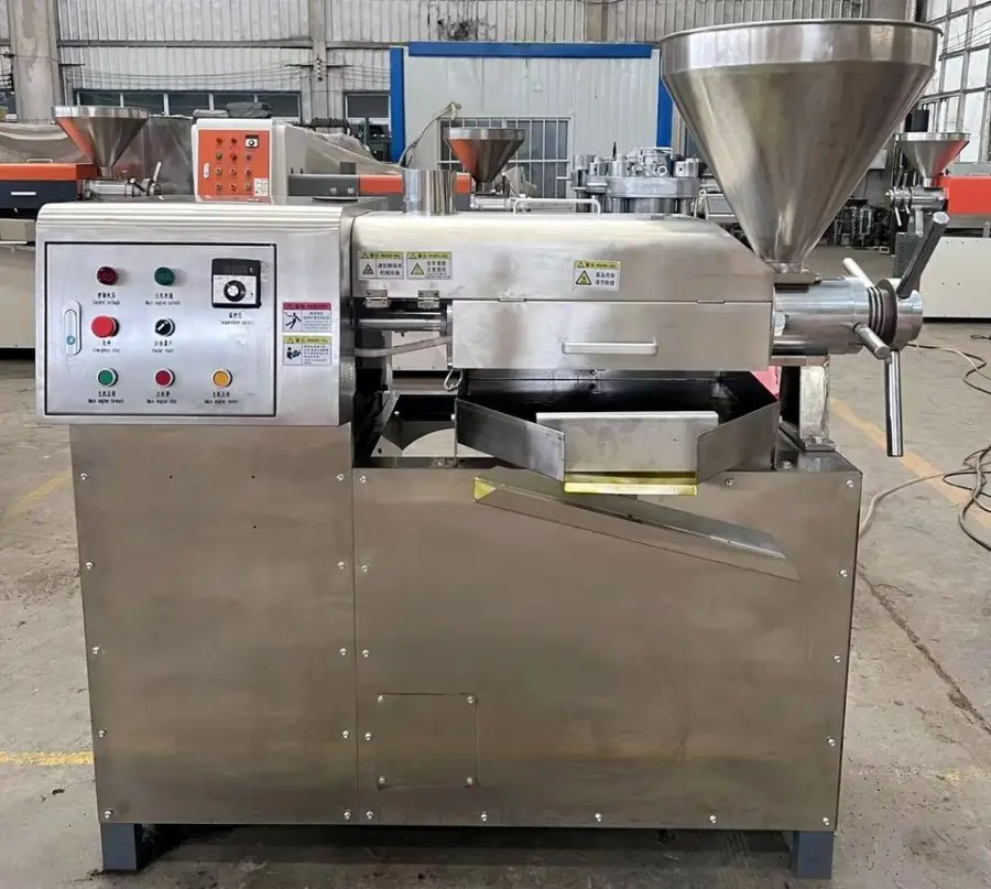 Automatic Screw Oil Press Machine Sunflower Sesame Soybean Cooking Oil Extractor Making Machine — view 2