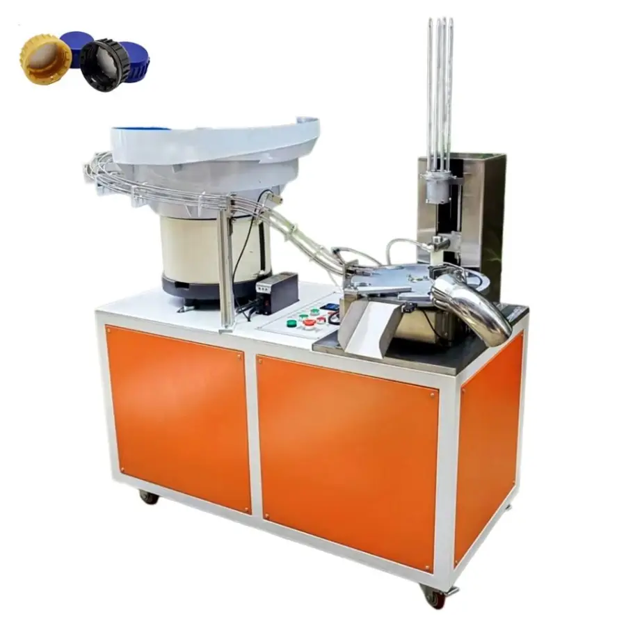 Industrial Cap Gasket Insert Machine Cap Liner Insertion Machine Plastic Cap Lining Machine — view 1