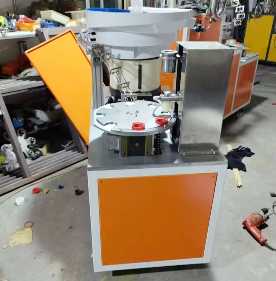Industrial Cap Gasket Insert Machine Cap Liner Insertion Machine Plastic Cap Lining Machine — view 5