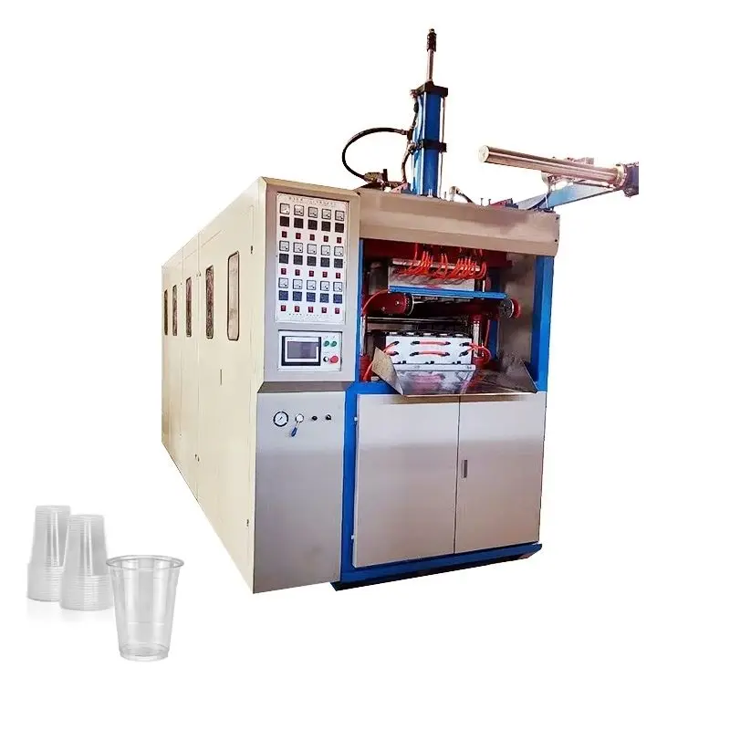 Disposable Plastic Water Cup Making Machine PP PE PS PET Thermoforming Food Container Machine — view 1