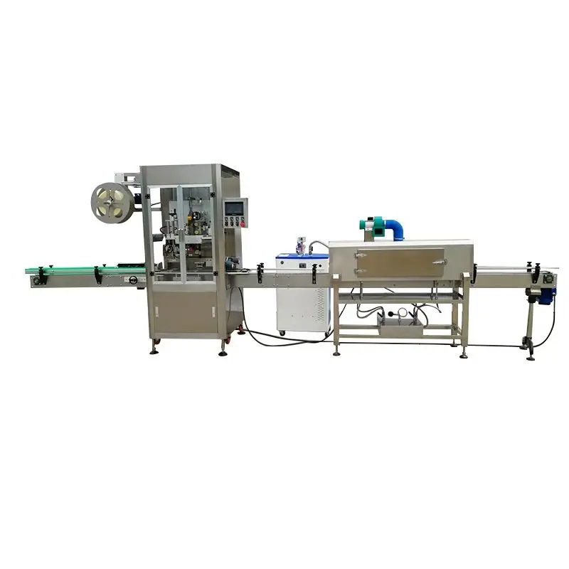 Heat Film PVC PET Label Shrink Sleeve Labeling Cotonut Packing Machine With Bottle Steam Tunnel — view 2