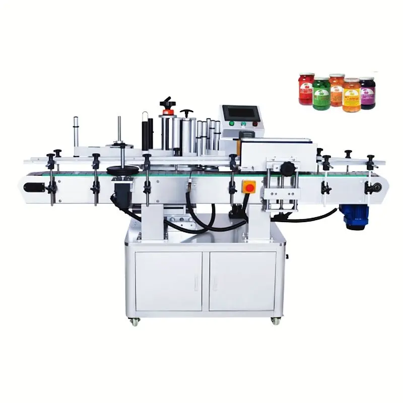 High Speed Full Automatic Adhesive Wine Vitamin Round Can Jar Bottle Sticker Labeling Machine — view 1