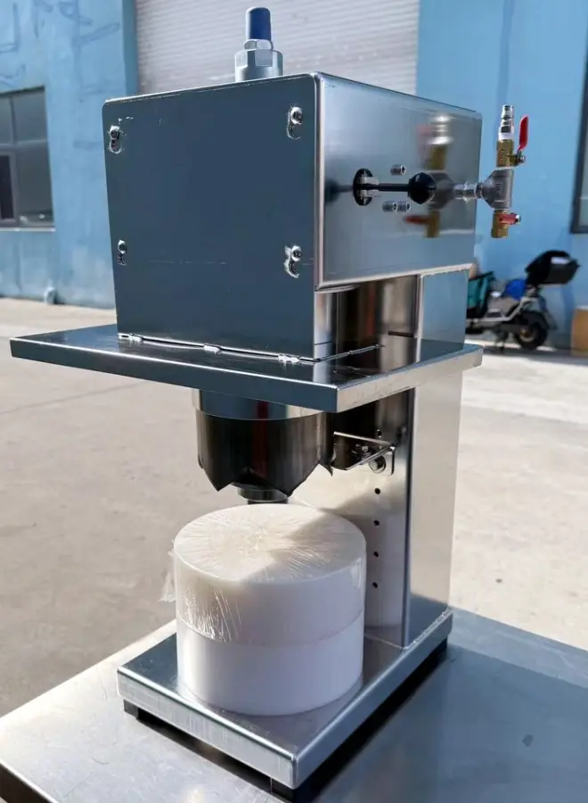 Automatic Electric Food Beverage Can Opener Machine Pneumatic Aluminum Tin Can Open Machine — view 3