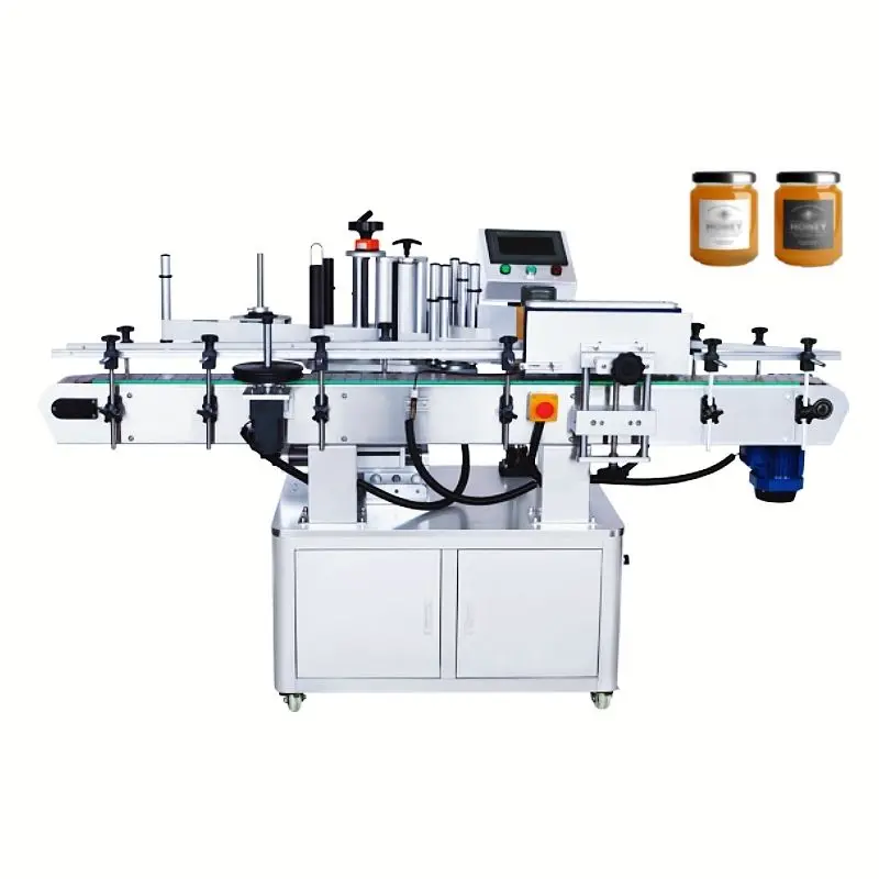 High Speed Full Automatic Adhesive Wine Vitamin Round Can Jar Bottle Sticker Labeling Machine — view 2